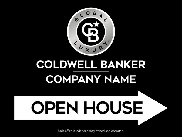 Directional Office Open House Sign Panel, 18"H X 24"W, 4mm Corrugated