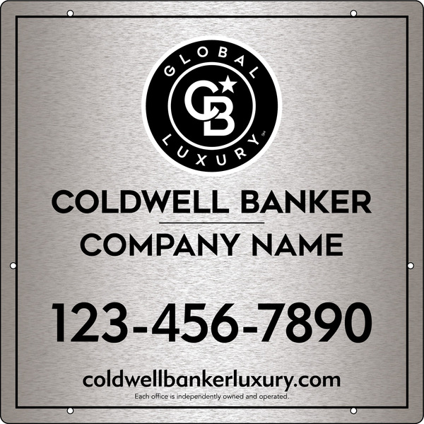 Office Hanging Sign Panel, 24"H X 24"W, 3mm Brushed Aluminum Composite