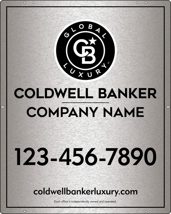 Office Sign Panel, 30"H X 24"W, 3mm Brushed Aluminum Composite