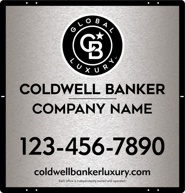 Office Sign Panel, 25"H X 24"W, 3mm Brushed Aluminum Composite