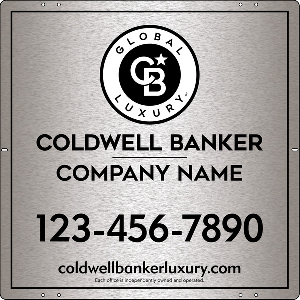 Office Sign Panel, 24"H X 24"W, 3mm Brushed Aluminum Composite