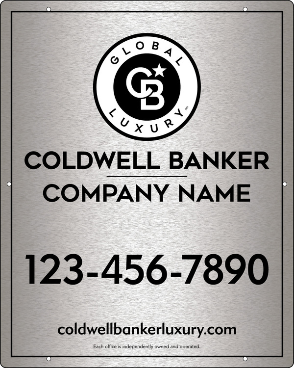 Office Hanging Sign Panel, 30"H X 24"W, 3mm Brushed Aluminum Composite