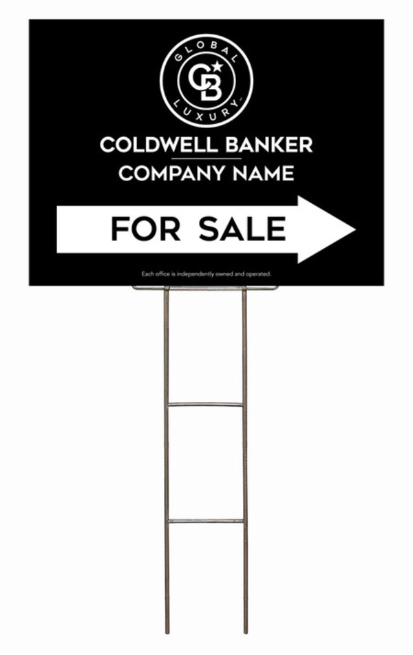 Wire H-Stake And Office For Sale Sign Panel Unit, 18"H X 24"W, 4mm Corrugated