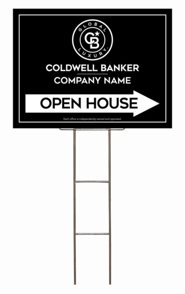 Wire H-Stake And Office Open House Sign Panel Unit, 18"H X 24"W, 4mm Corrugated