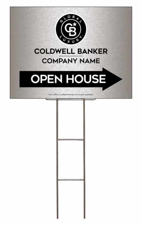 Wire H-Stake And Office Open House Sign Panel Unit, 18"H X 24"W, 4mm Corrugated