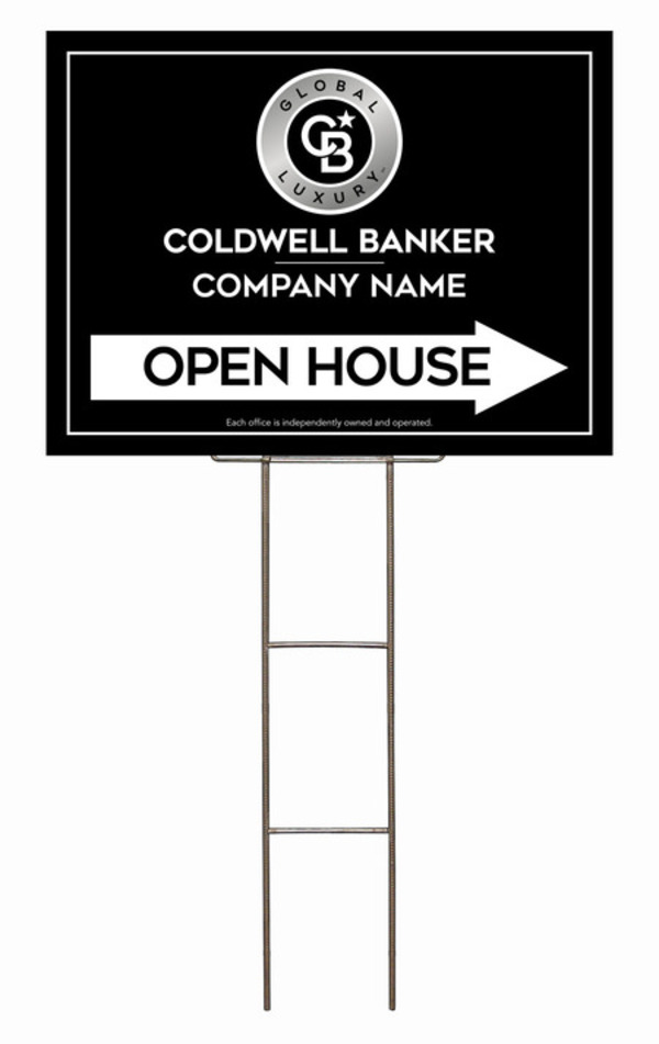 Wire H-Stake And Office Open House Sign Panel Unit, 18"H X 24"W, 4mm Corrugated