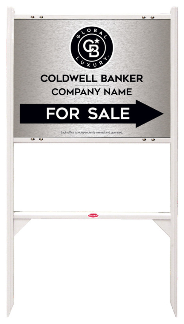 Angle Iron Frame And Office For Sale Sign Panel Unit, 18"H X 24"W, Brushed Aluminum Composite