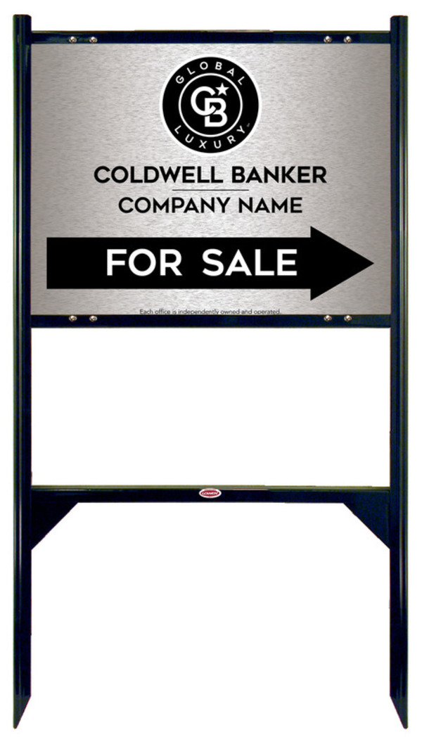 Angle Iron Frame And Office For Sale Sign Panel Unit, 18"H X 24"W, Brushed Aluminum Composite