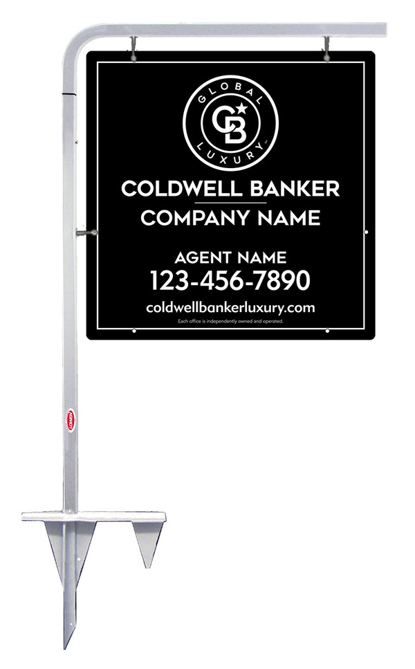 Tubular Stake And Agent Sign Panel Unit, 24"H X 24"W, 3mm Aluminum Composite