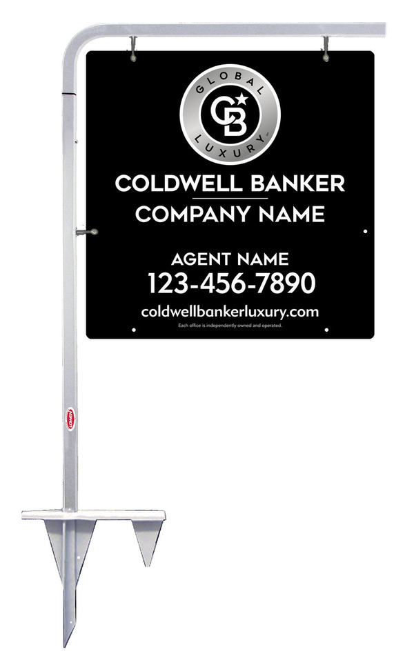 Tubular Stake And Agent Sign Panel Unit, 24"H X 24"W, 3mm Aluminum Composite