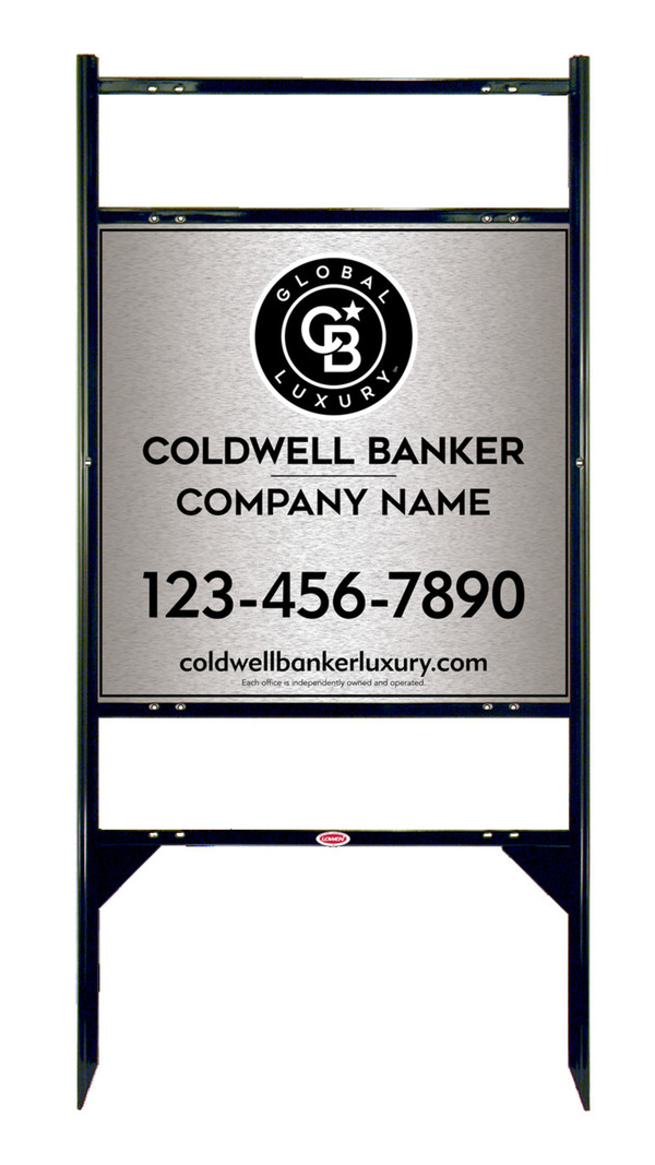 Angle Iron Frame W/ 2 Rider Inserts And Office Sign Panel Unit, 24"H X 24"W, Brushed Aluminum Composite