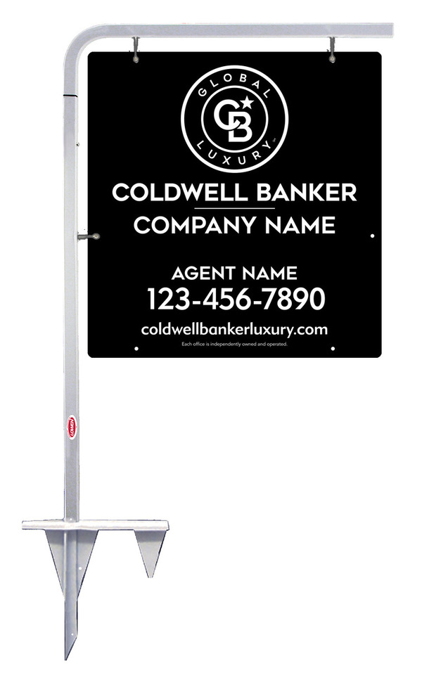 Tubular Stake And Reflective Agent Sign Panel Unit, 25"H X 24"W, 3mm Aluminum Composite