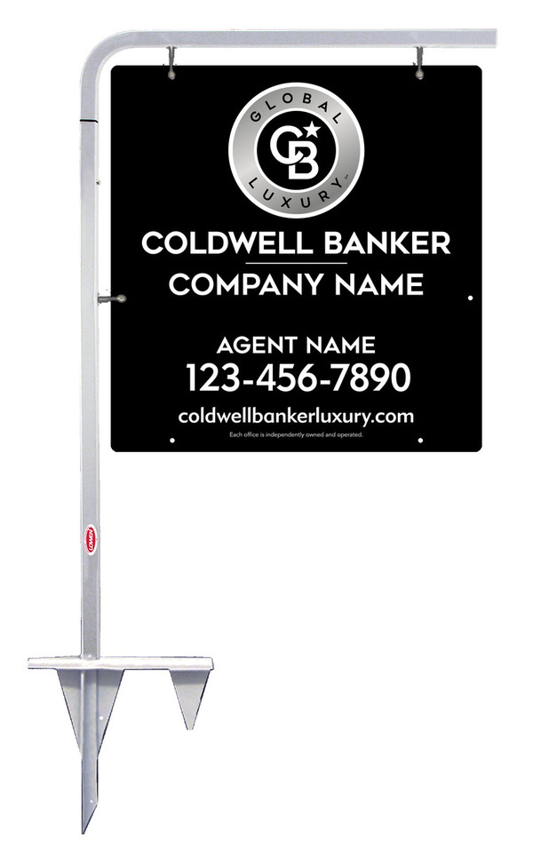Tubular Stake And Reflective Agent Sign Panel Unit, 25"H X 24"W, 3mm Aluminum Composite