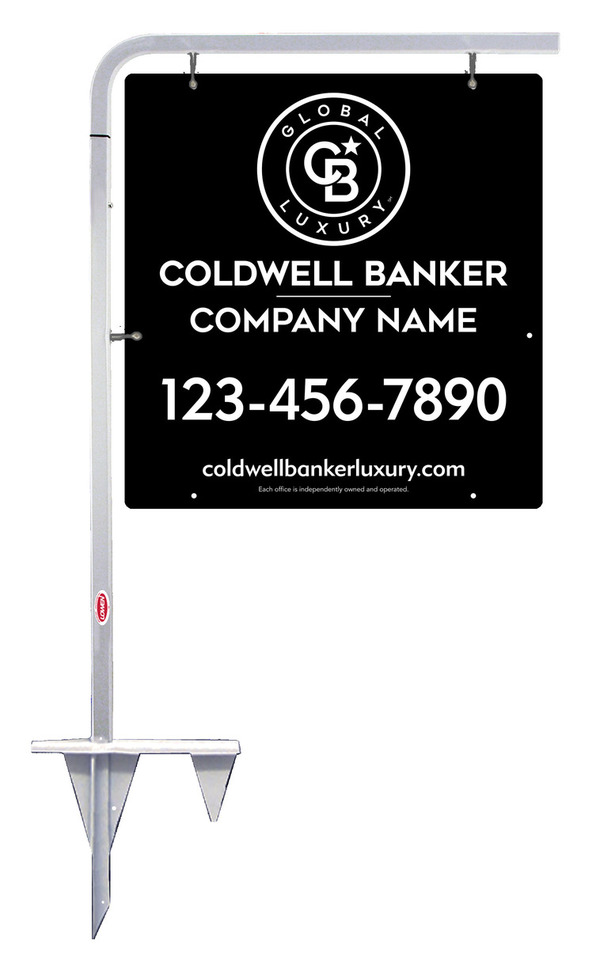 Tubular Stake And Office Sign Panel Unit, 25"H X 24"W, 3mm Aluminum Composite