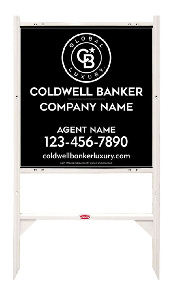 Angle Iron Frame And Agent Sign Panel Unit, 25"H X 24"W, 3mm Aluminum Composite