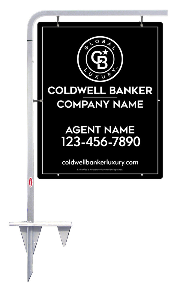 Tubular Stake And Reflective Agent Sign Panel Unit, 30"H X 24"W, 3mm Aluminum Composite