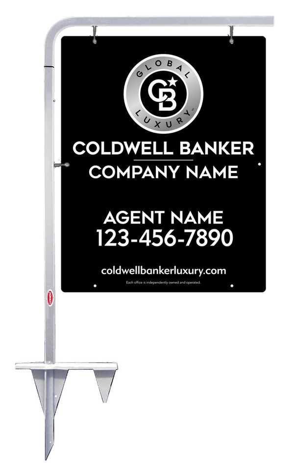 Tubular Stake And Agent Sign Panel Unit, 30"H X 24"W, 3mm Aluminum Composite