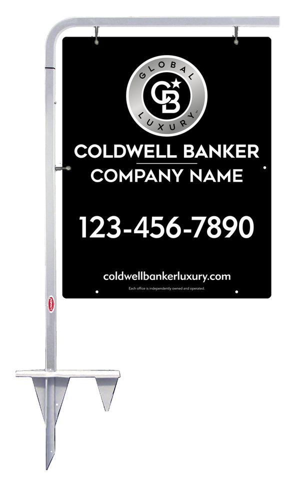 Tubular Stake And Reflective Office Sign Panel Unit, 30"H X 24"W, 3mm Aluminum Composite