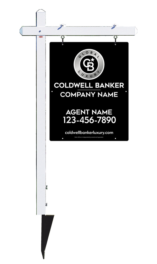 Sign Post And Agent Sign Panel Unit, 30"H X 24"W, 3mm Aluminum Composite