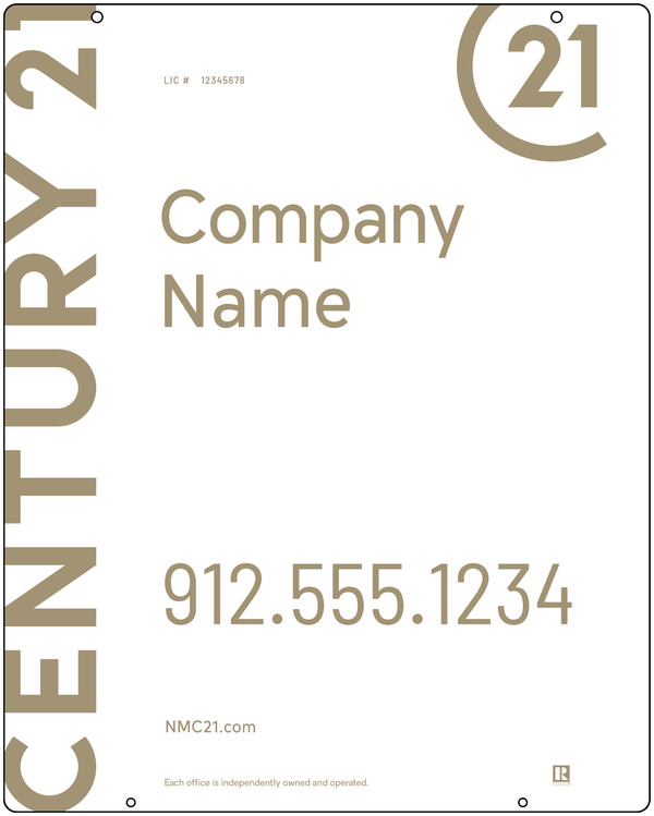 Aluminum Composite Hanging Panel 30X24 Df - Century 21 | Lowen Sign