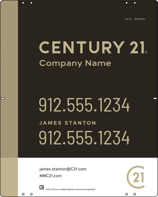 Aluminum Composite Yard Panel 30X24 Df - Century 21 | Lowen Sign