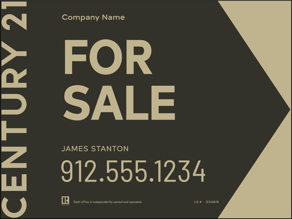 Corrugated Directional For Sale Panel 18X24 - Century 21 | Lowen Sign