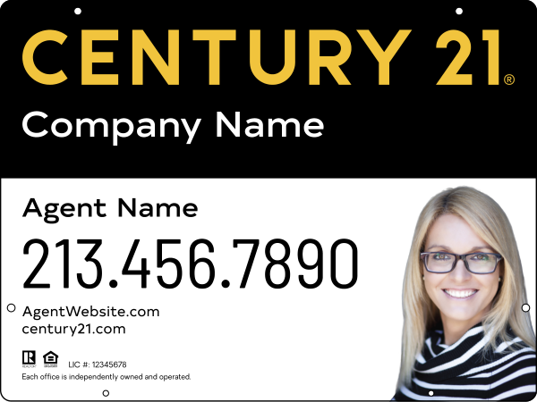 CENTURY 21&reg; Steel Reflective Hanging Panel 18x24 - Century 21 | Lowen Sign