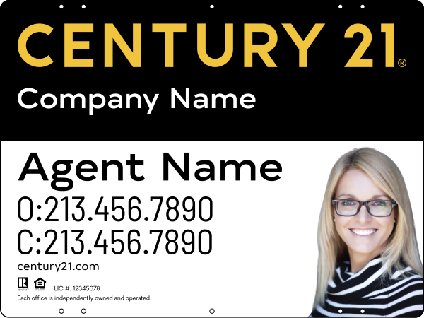 CENTURY 21&reg; Steel Yard Sign Panel 18x24 DF - Century 21 | Lowen Sign