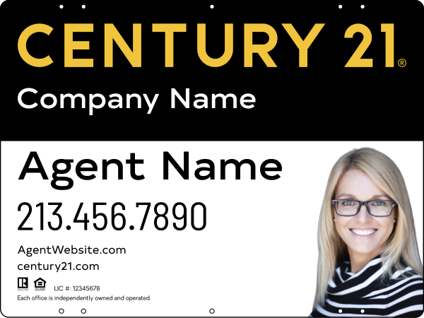 CENTURY 21&reg; Steel Yard Sign Panel 18x24 DF - Century 21 | Lowen Sign