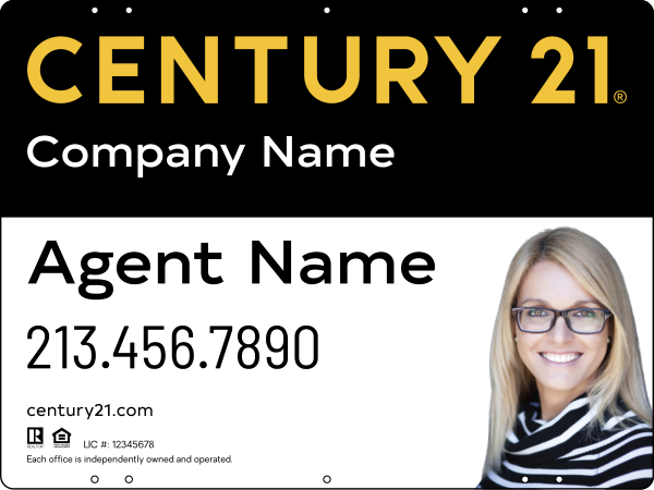 CENTURY 21&reg; Steel Yard Sign Panel 18x24 DF - Century 21 | Lowen Sign