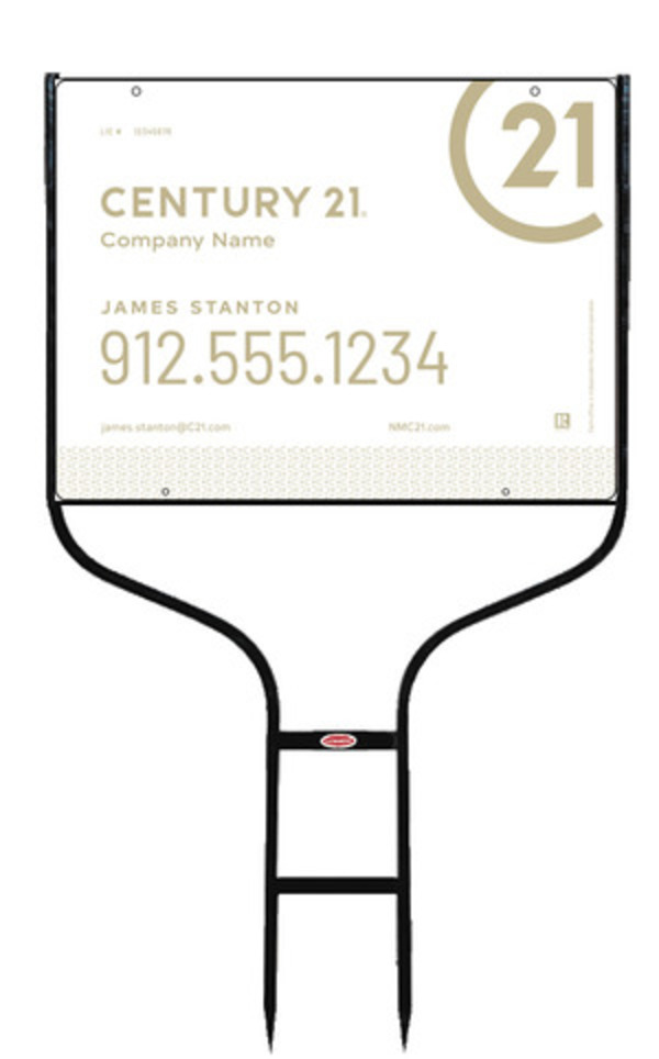 Round Rod Frame And Sign Panel Unit, 18"H X 24"W