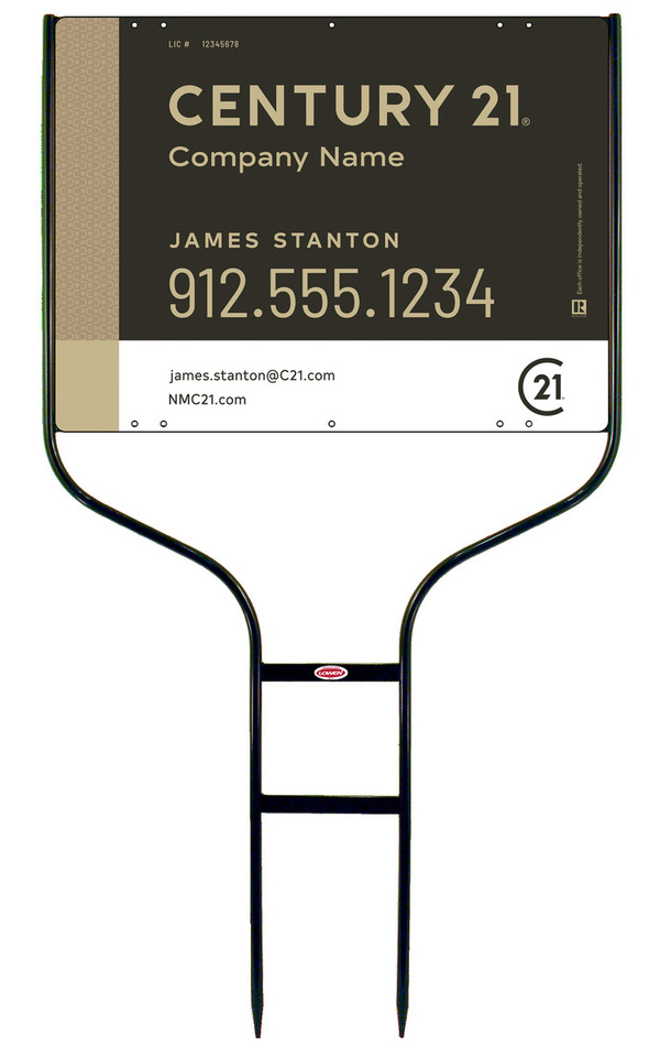 Round Rod Frame And Sign Panel Unit, 18"H X 24"W