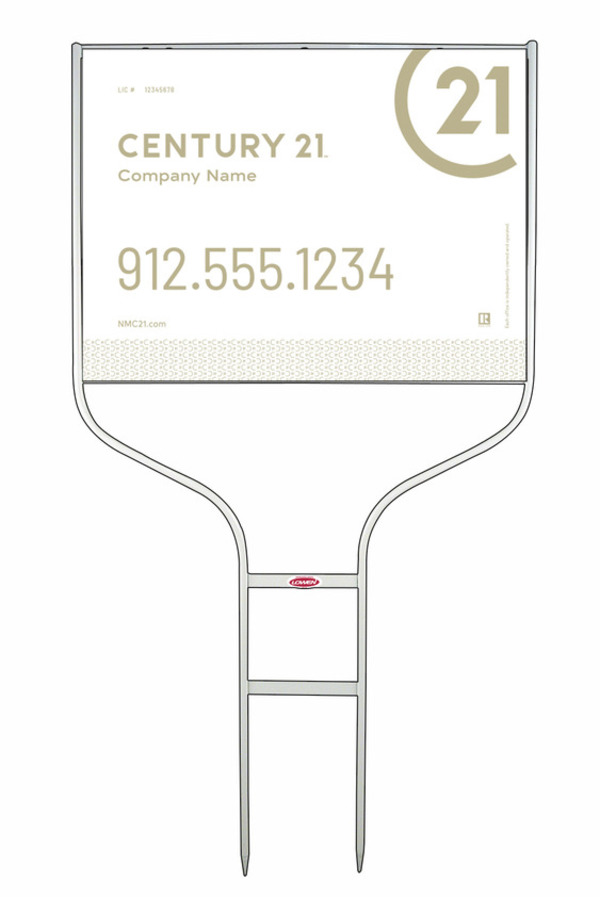 Round Rod Frame And Sign Panel Unit, 18"H X 24"W