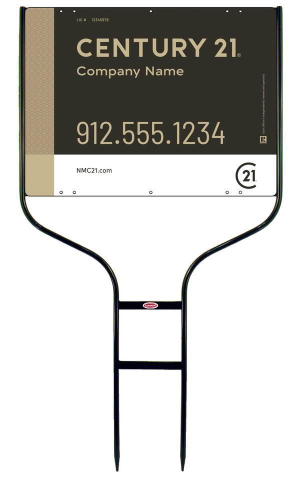 Round Rod Frame And Aluminum Sign Panel Unit, 18"H X 24"W