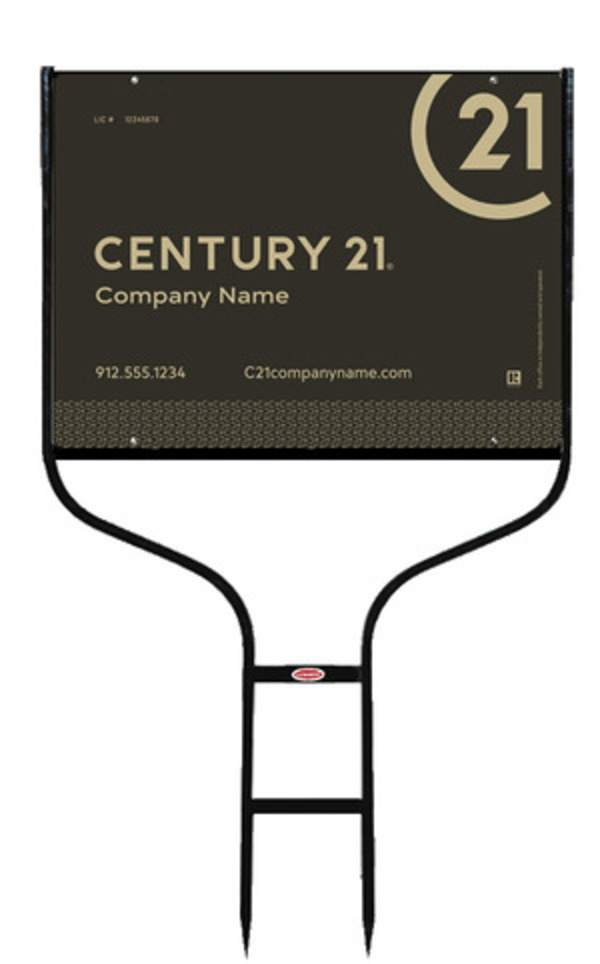 Round Rod Frame And Aluminum Sign Panel Unit, 18"H X 24"W