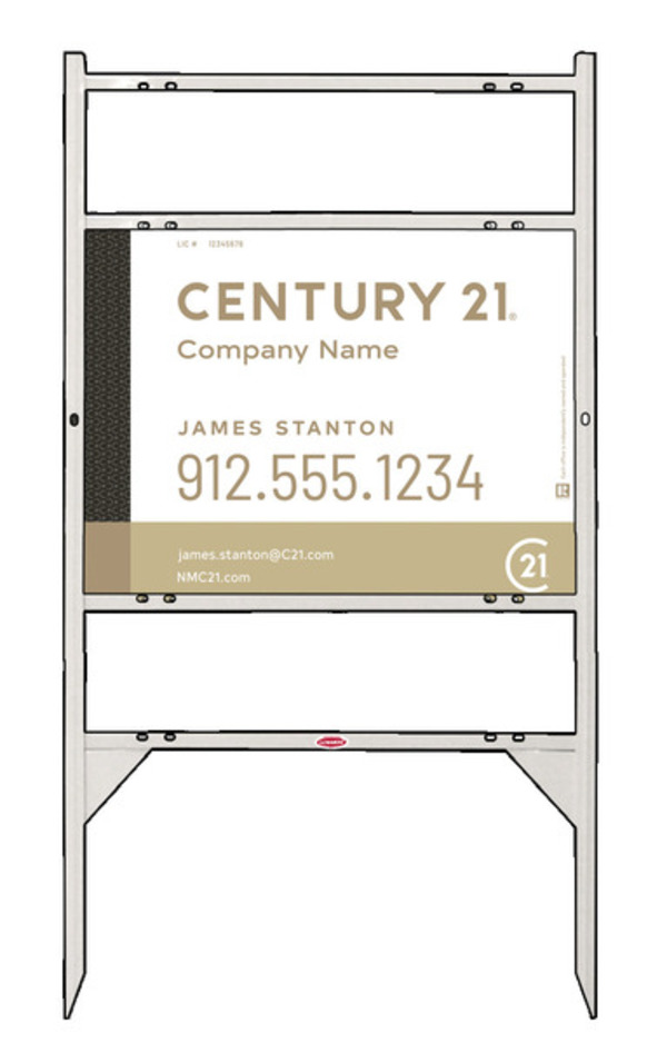 Thor Frame 18X24 Aluminum Dual Rider White - Century 21 | Lowen Sign