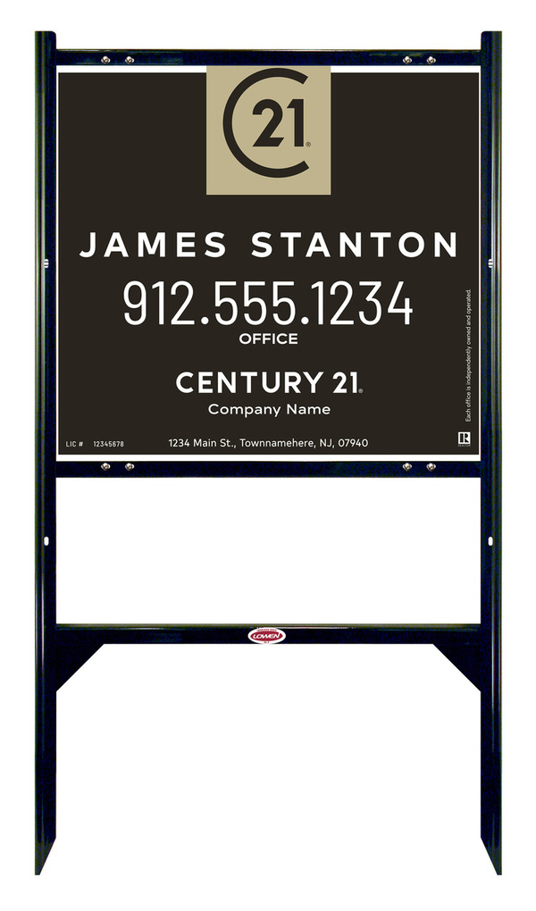 Angle Iron Frame And Agent Centric Sign Panel Unit, 22"H X 24"W