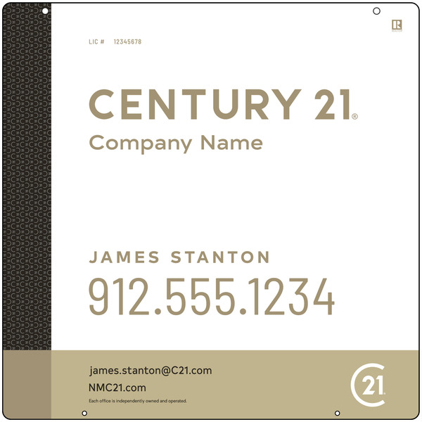Aluminum Composite Hanging Panel 24X24 Df - Century 21 | Lowen Sign