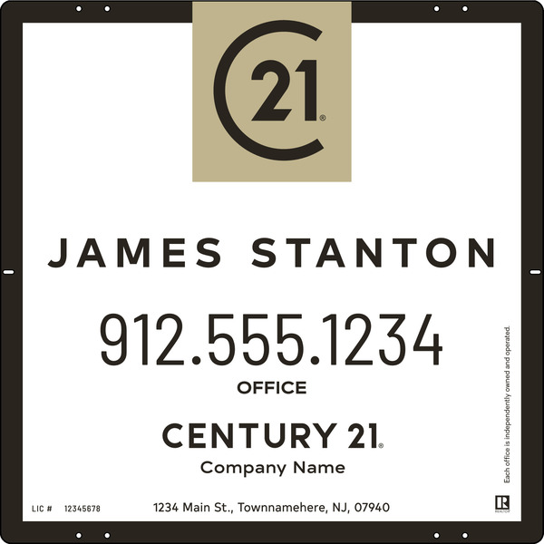 Aluminum Agent Centric Panel 24X24 - Century 21 | Lowen Sign