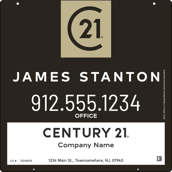 Aluminum Agent Centric Hanging Panel 24X24 - Century 21 | Lowen Sign
