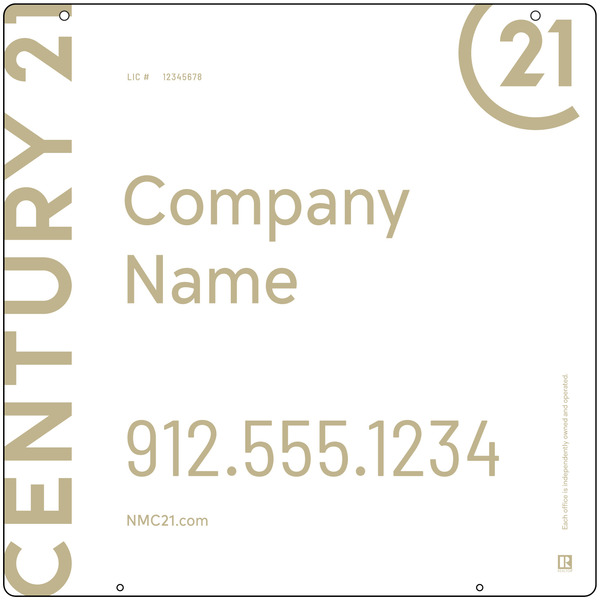 Aluminum Hanging Panel 24X24 Df - Century 21 | Lowen Sign