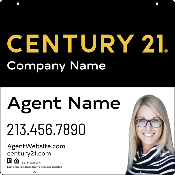 CENTURY 21&reg; Reflective Hanging Panel 24x24 Steel DF Residential Office - Century 21 | Lowen Sign