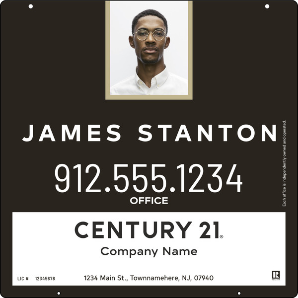 Aluminum Agent Photo Centric Hanging Panel 24X24 - C21 | Lowen Sign