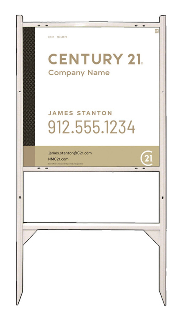 Gibraltar Frame 24X24 Aluminum Executive White - Century 21 | Lowen Sign