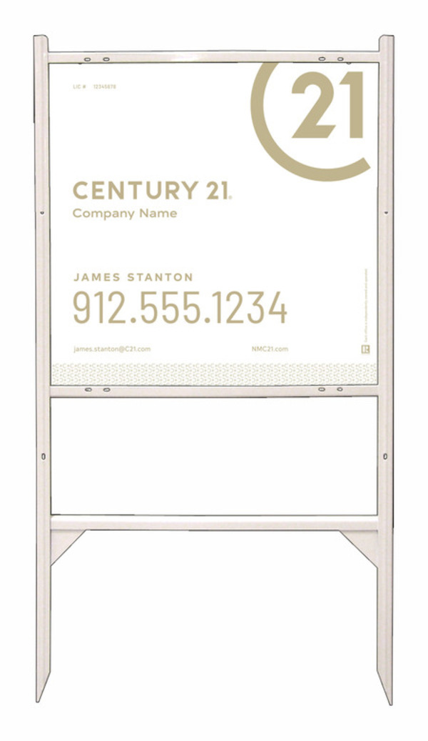 Gibraltar Frame 24X24 Aluminum Agent White - Century 21 | Lowen Sign