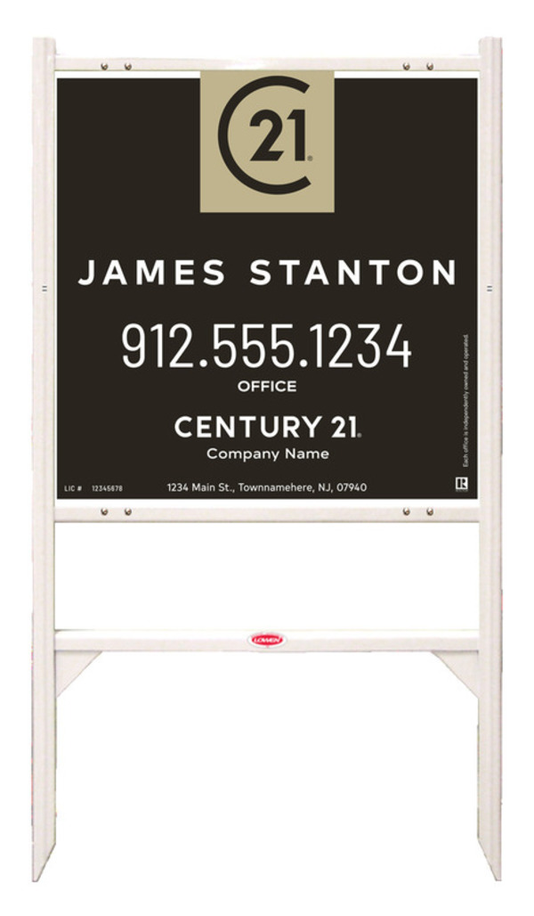 Gibraltar Frame 24X24 Aluminum Composite Agent Centric White - Century 21 | Lowen Sign