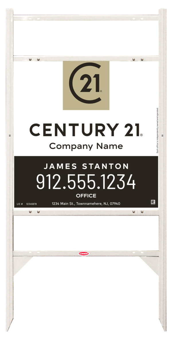 Thor Frame 24X24 Aluminum Agent Property White - Century 21 | Lowen Sign