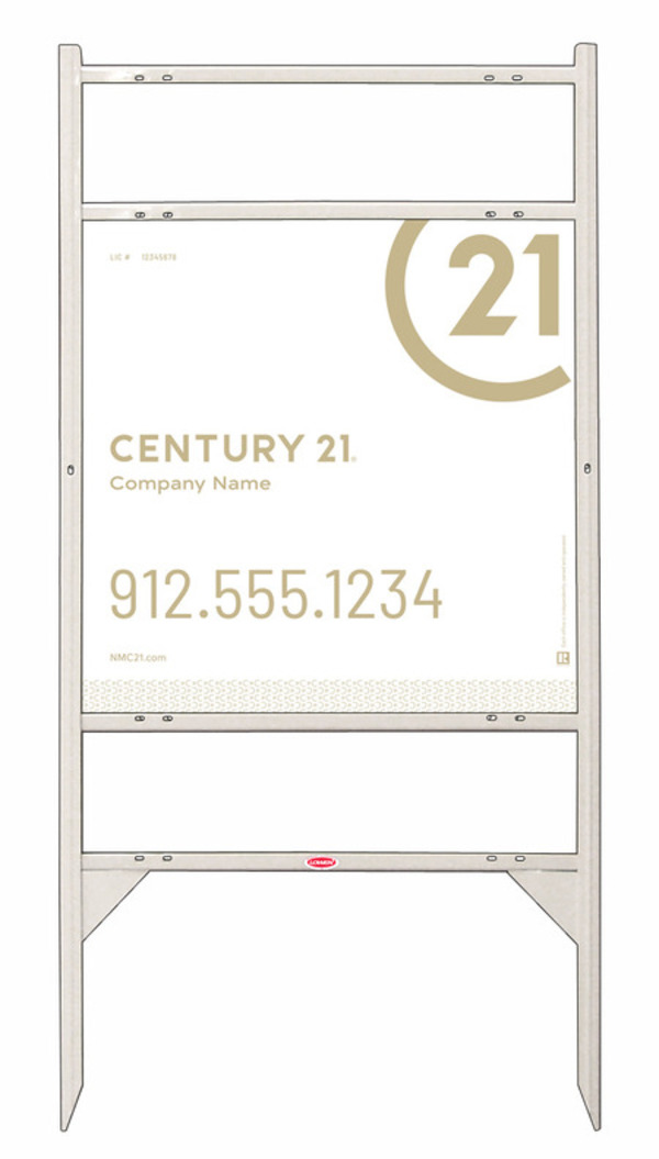 Thor Frame 24X24 Aluminum Signature White  - Century 21 | Lowen Sign