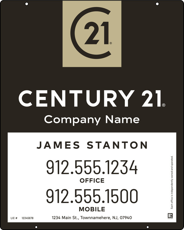 Aluminum Agent Hanging Panel 30X24 - Century 21 | Lowen Sign