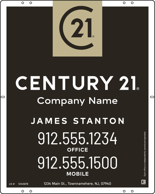 Aluminum Composite Agent Yard Panel 30X24 - Century 21 | Lowen Sign